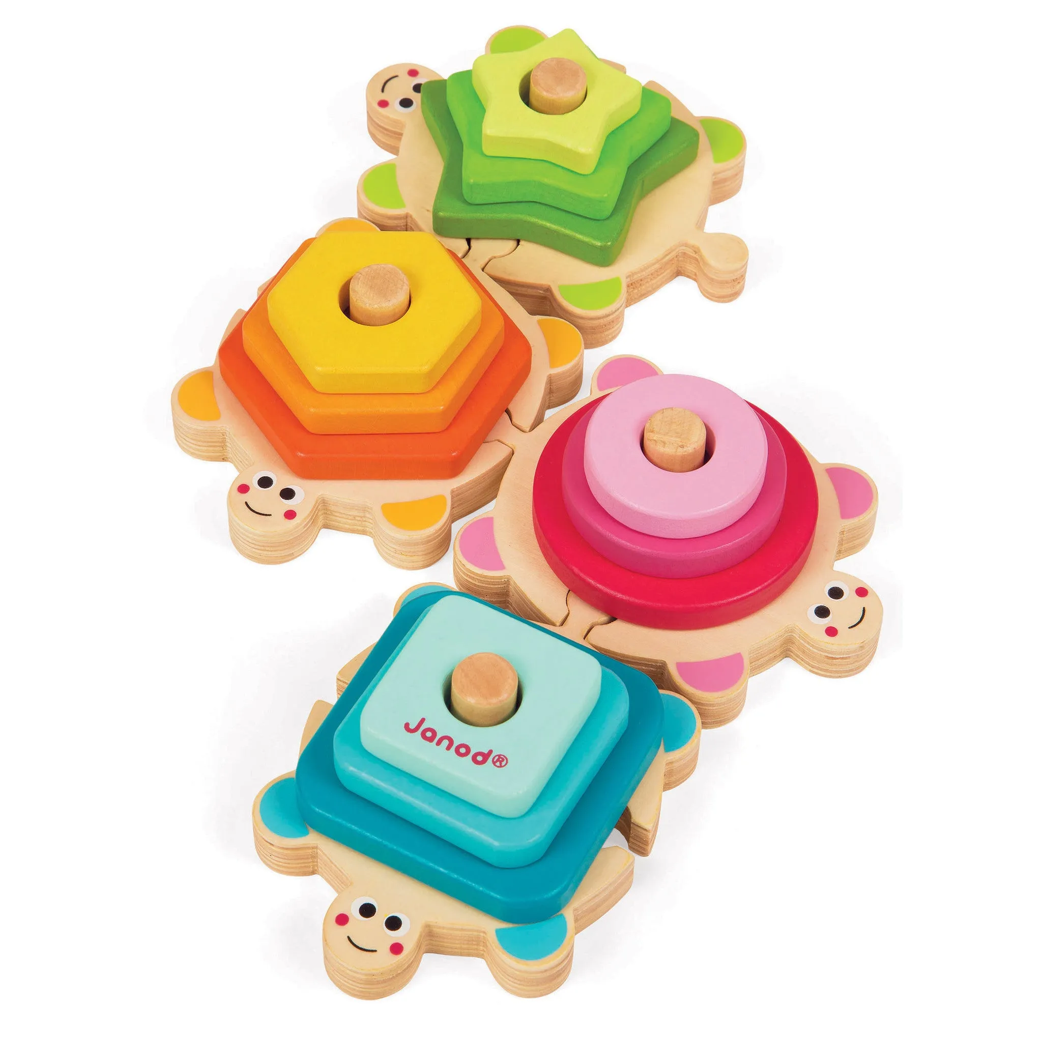 Janod I Wood Stackable Turtles