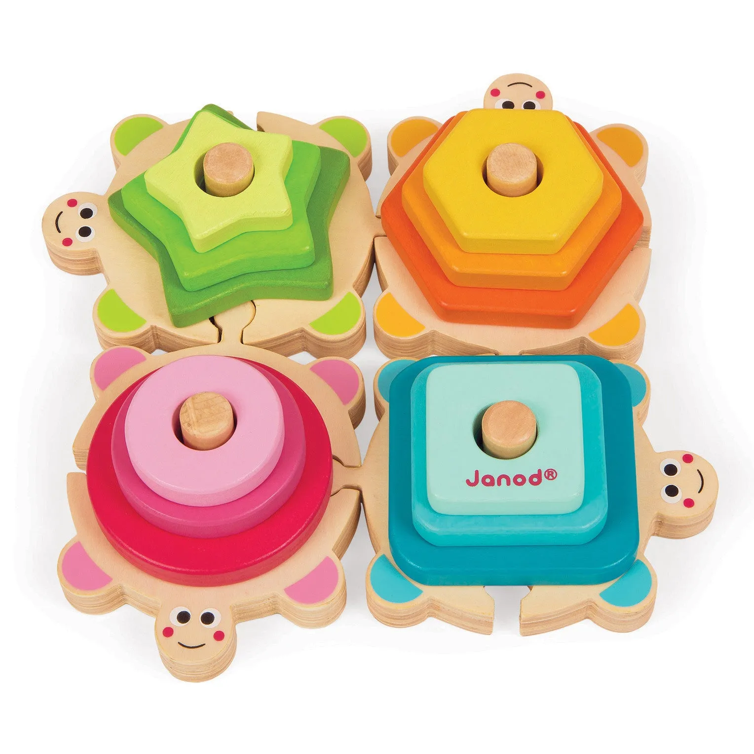 Janod I Wood Stackable Turtles