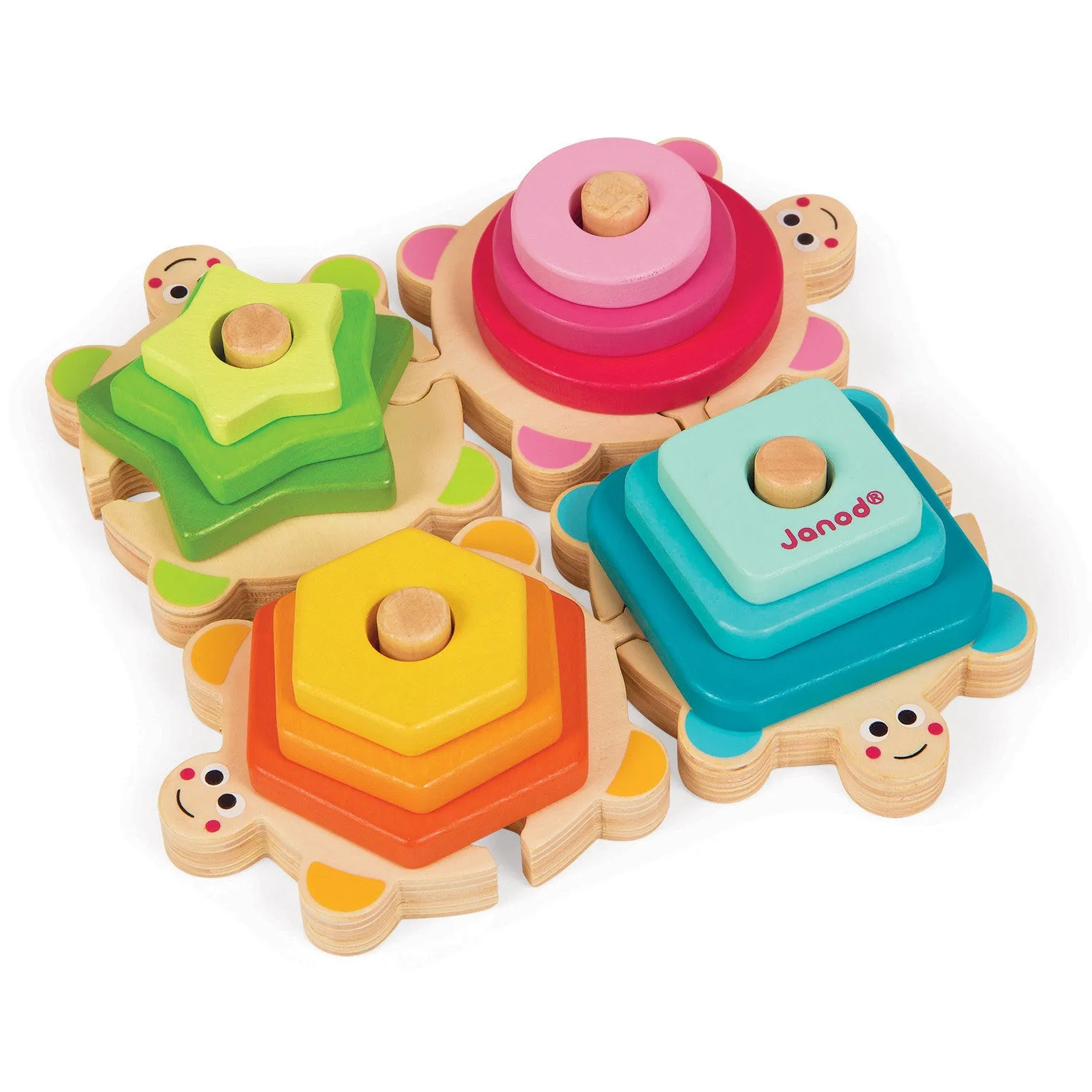 Janod I Wood Stackable Turtles