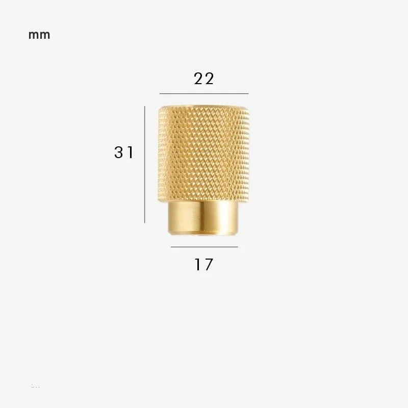 JAROD Solid Brass Knurled Knob