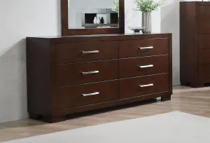 Jessica Cappuccino Six Drawer Dresser