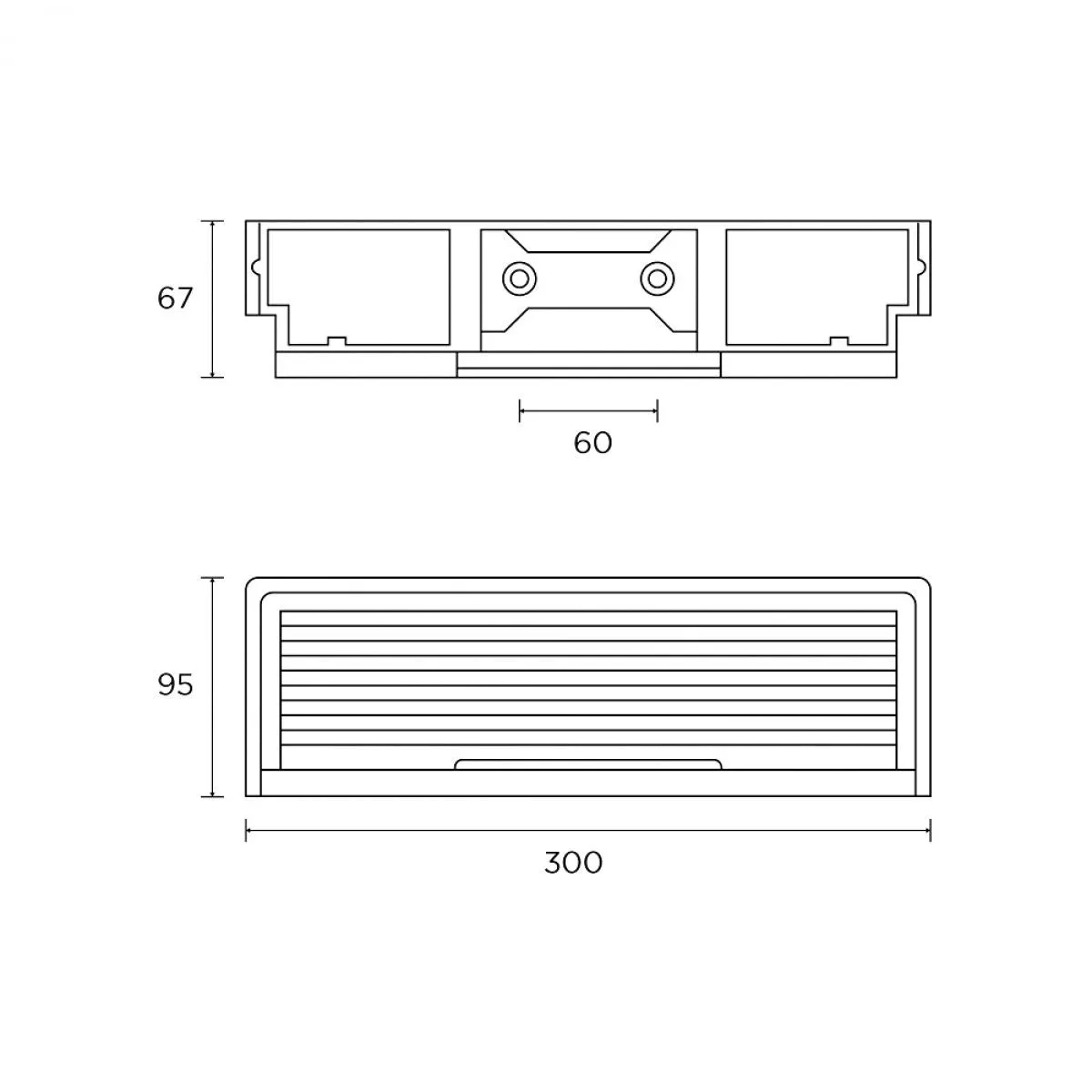 Keuco Edition 11 Shower Basket with Integrated Glass Wiper