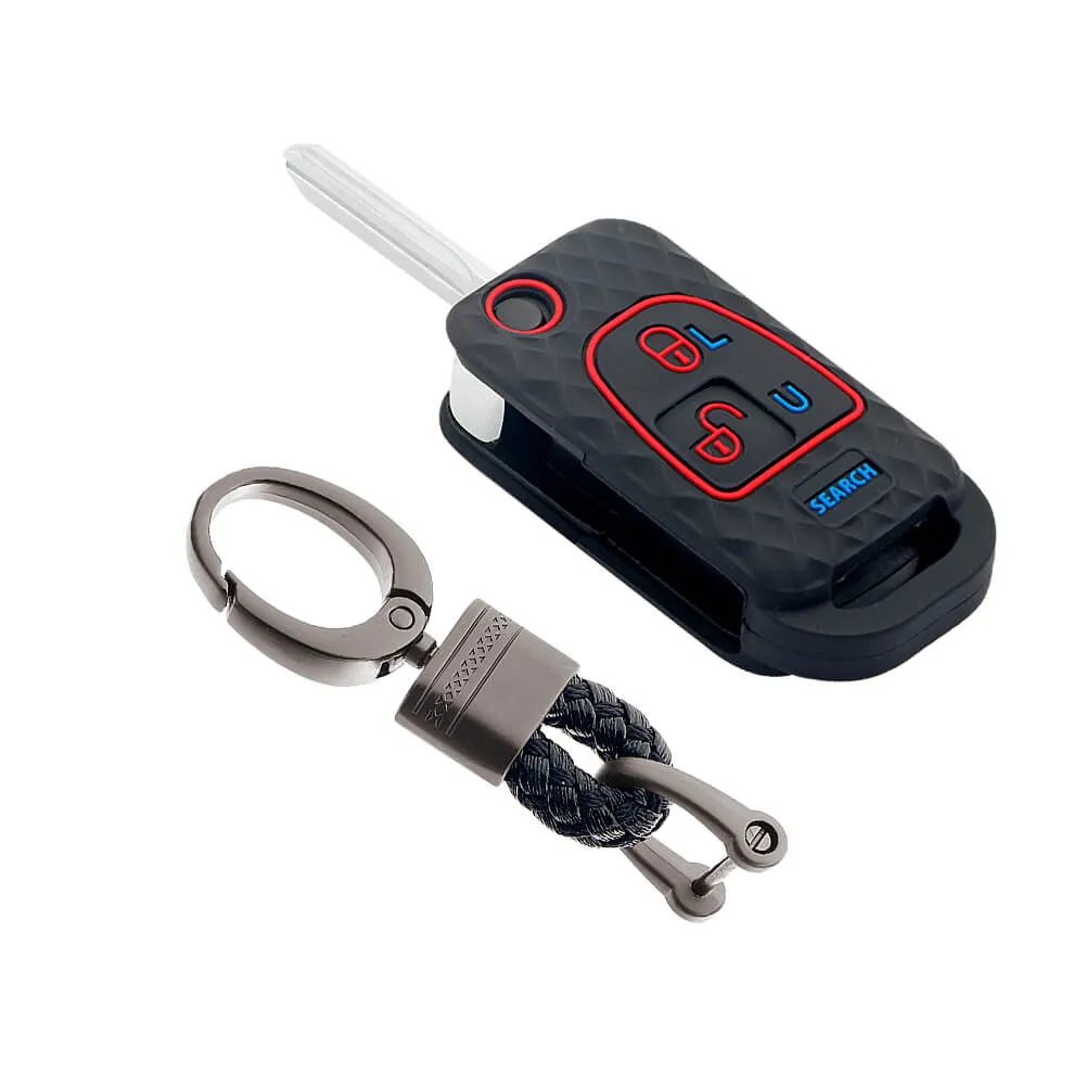 Keycare silicone key cover and keychain fit for : Bolero flip key (KC-14, Alloy Keychain)