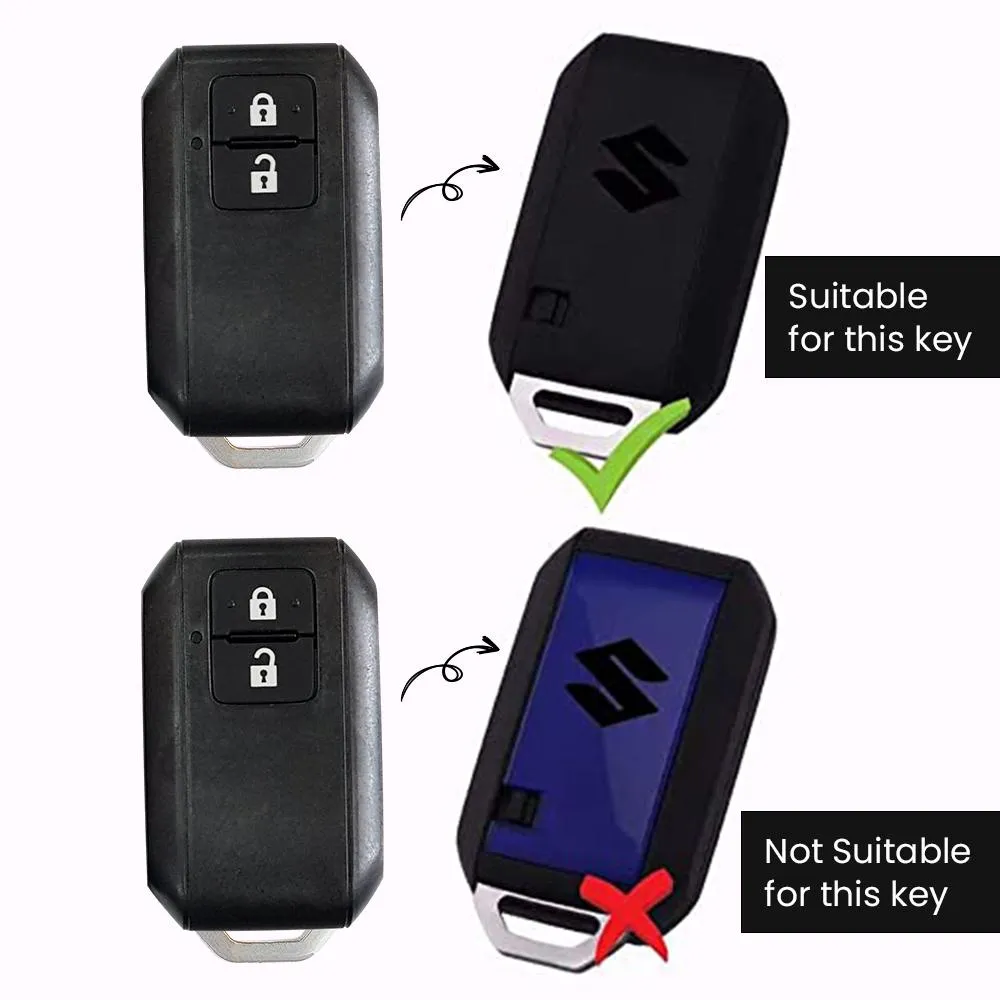 Keycare TPU Key Cover and Keychain for Suzuki : Baleno, Jimny, Swift, Ertiga, Grand Vitara, XL6, New Brezza 2022, Fronx, Dzire 2b Smart Key (TP05)