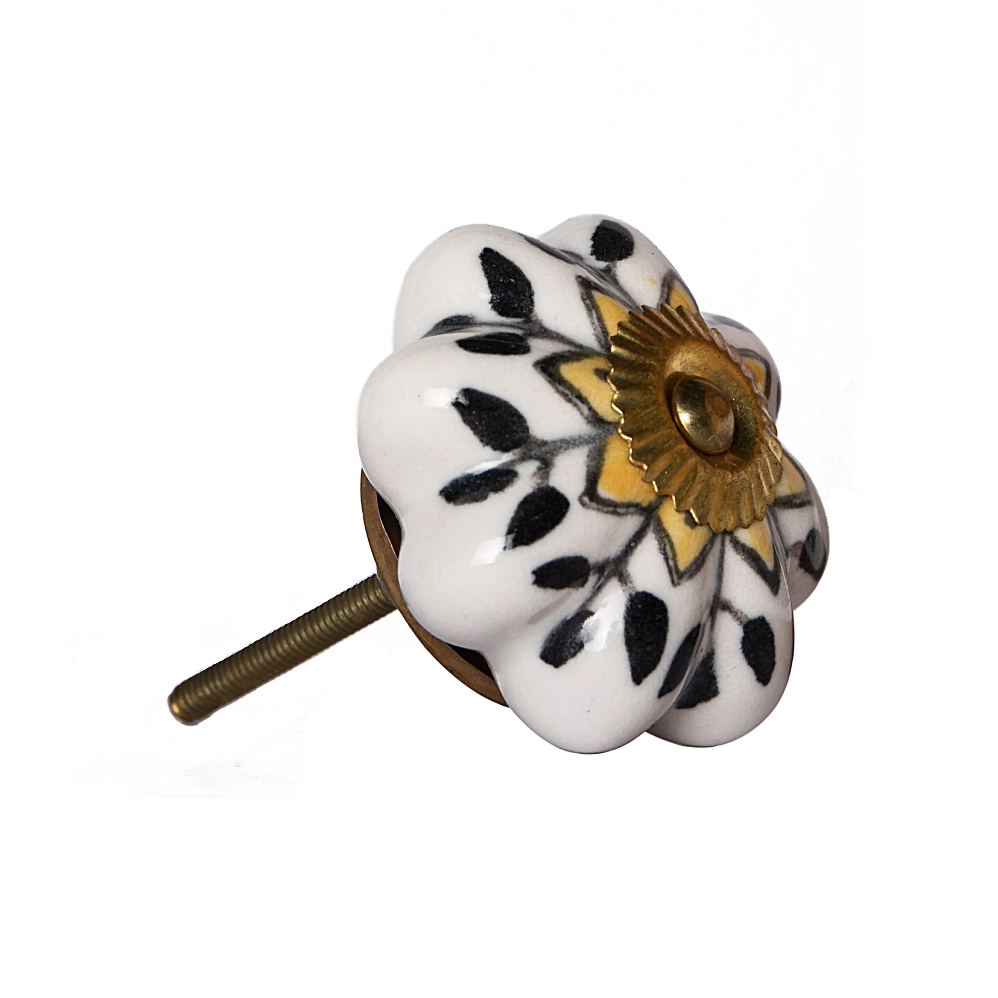 Knob-It Home Decor Classic Cabinet & Drawer Knobs-White/Yellow/Black/Gold