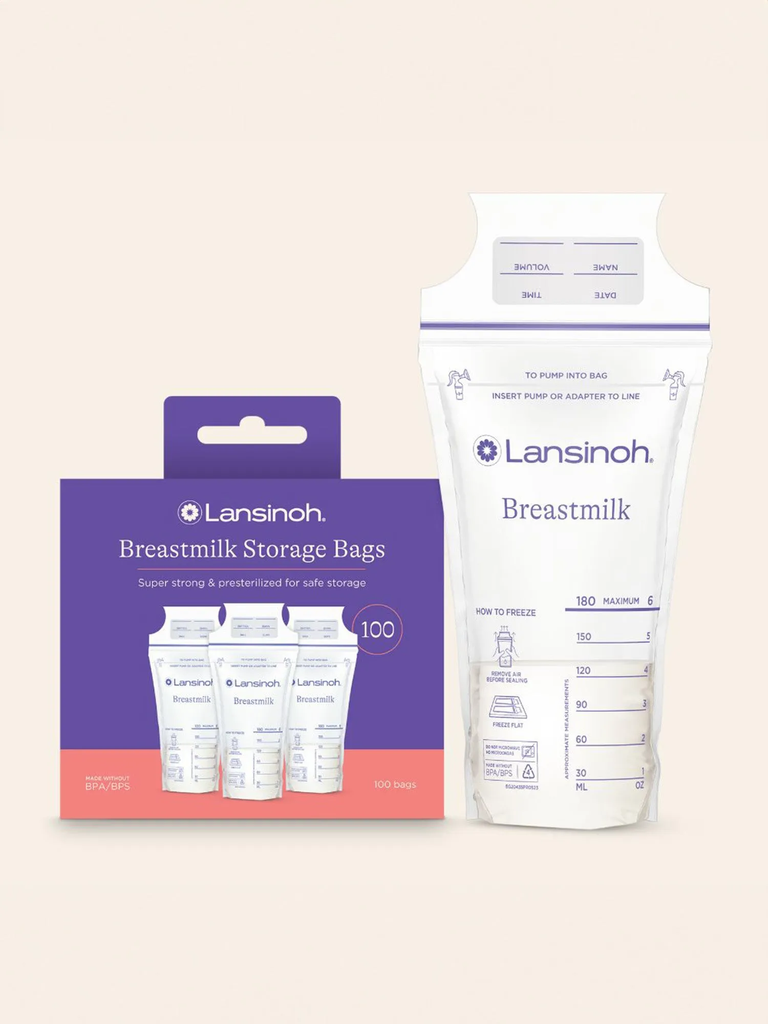 Lansinoh - Breastmilk Storage Bags - 6oz