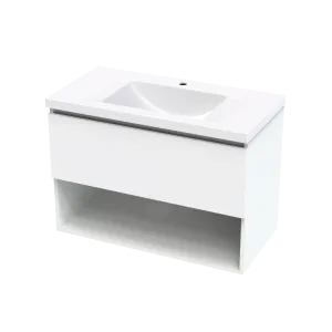 Luna Drawer Open Shelf 900 Wall Hung Vanity