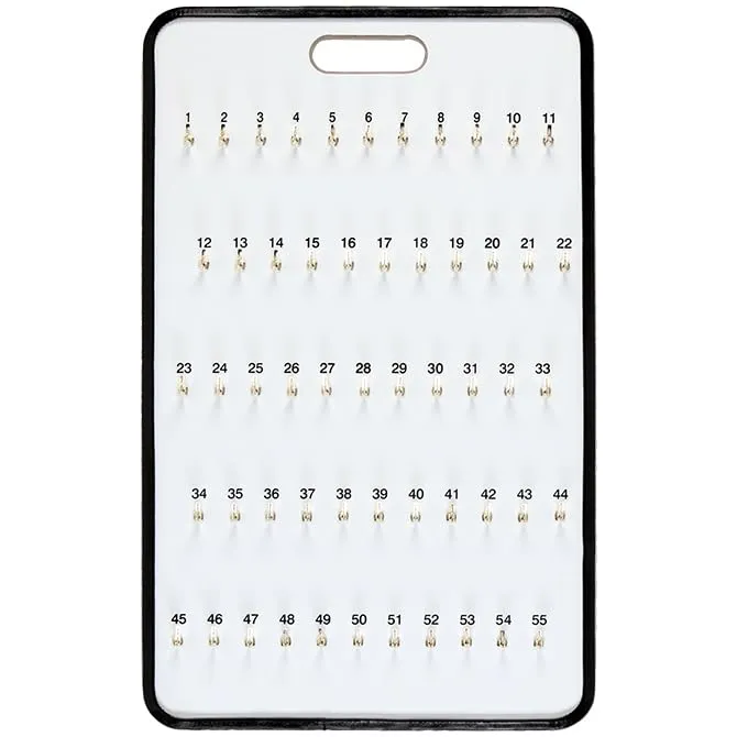 Masonite Key Holder Boards with Metal Reinforced Trim and Spring-Lock Hooks - Key Organizer for Car Lots and Dealerships - Durable Handle for Easy Transportation