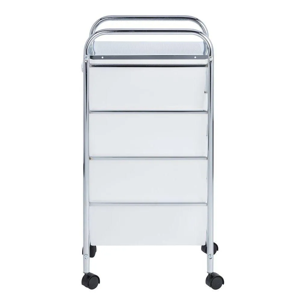 Messina 4 Drawer Storage Trolley Chrome