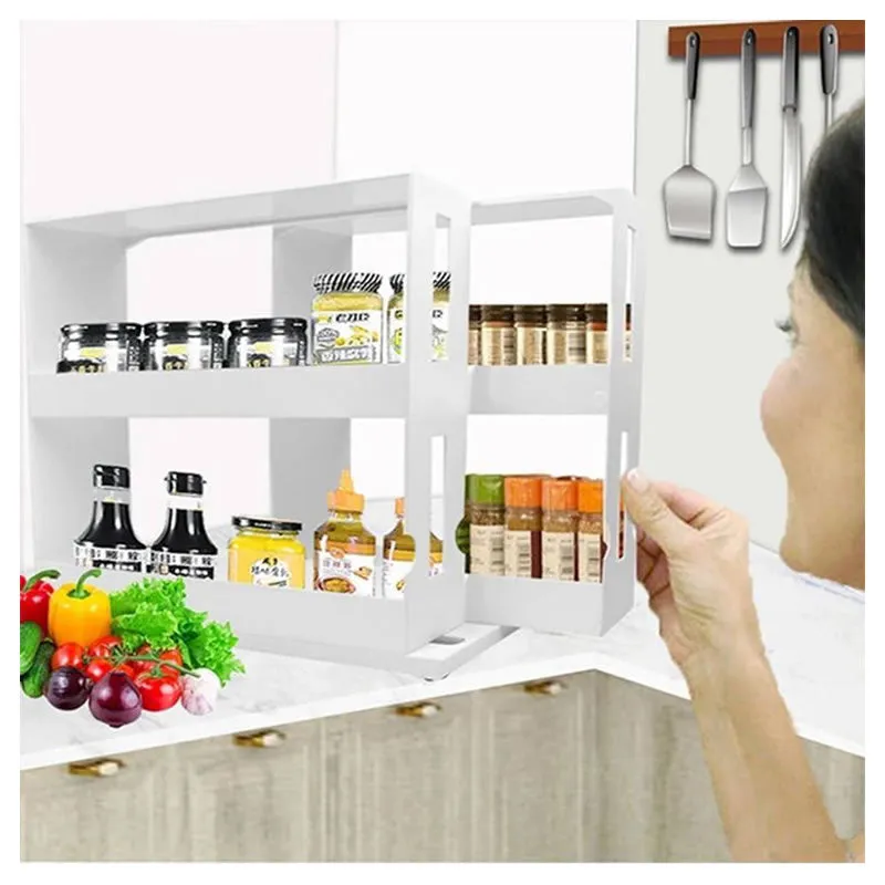 Multifunctional Rotating Spice Rack