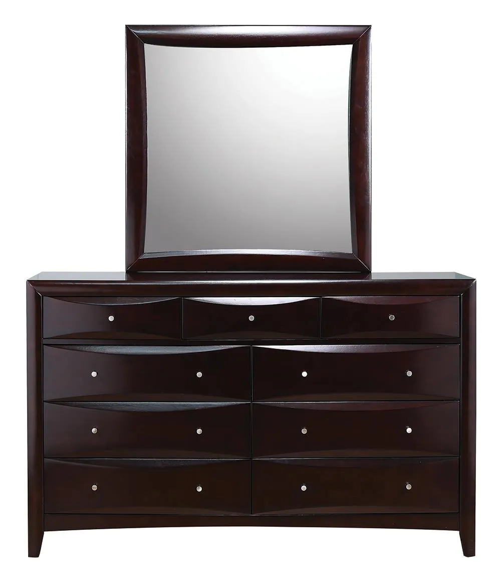 Phoenix Transitional Deep Cappuccino Dresser