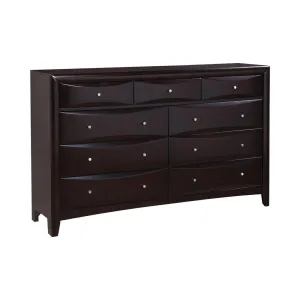 Phoenix Transitional Deep Cappuccino Dresser