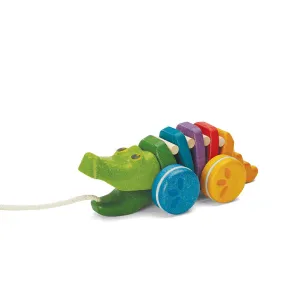 Plantoys Rainbow Alligator Pull Toy