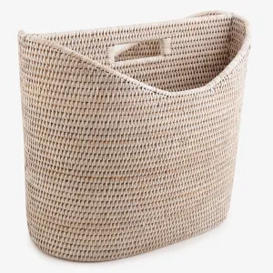 Rattan Magazine Holder (White)