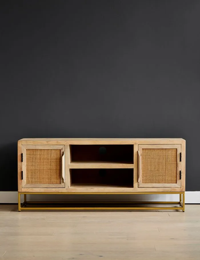 Rattan Webbed TV unit