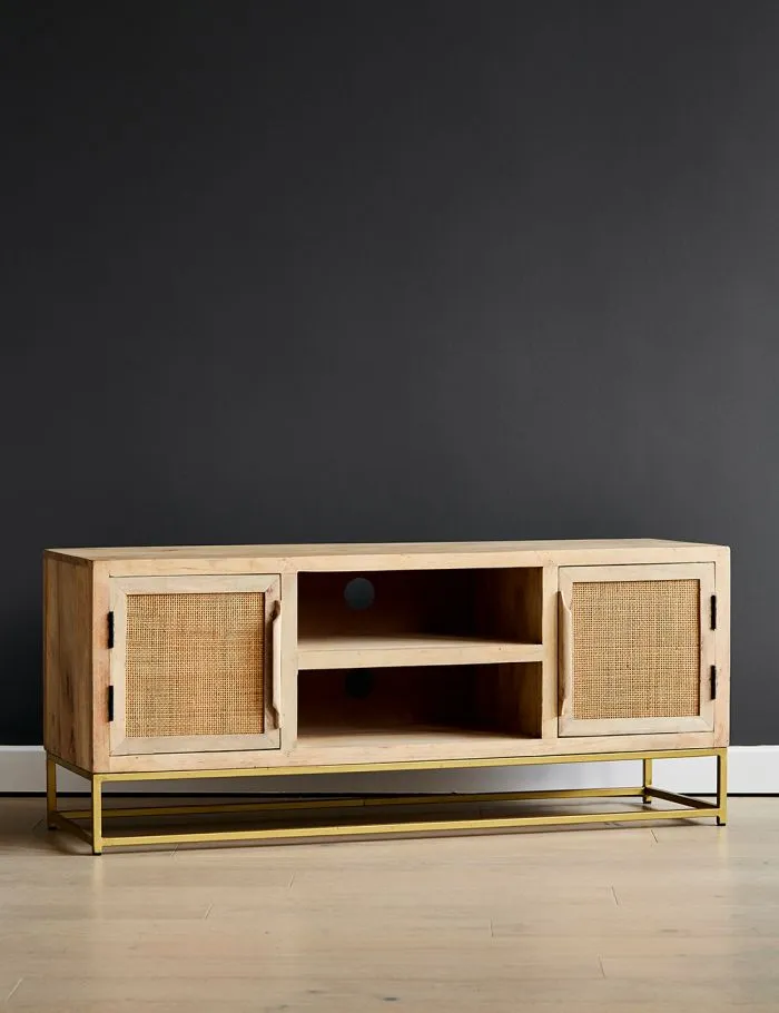 Rattan Webbed TV unit