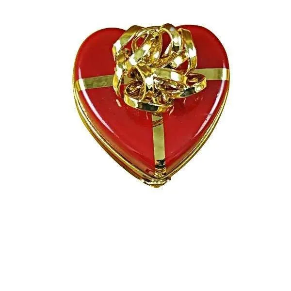 Red Heart Gold Bow with Truffle