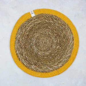 Seagrass & Jute Tablemat - Yellow