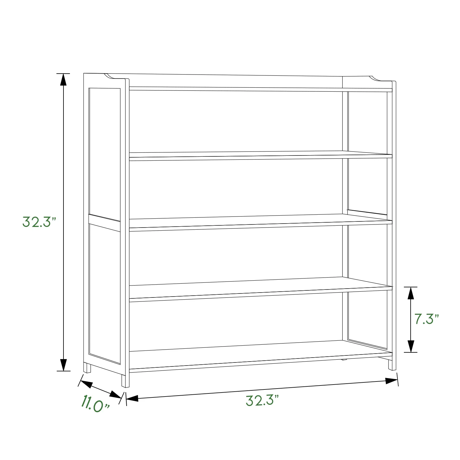 Shoe Organizer - Enclosed Back Panel - 5 Tier - Brown