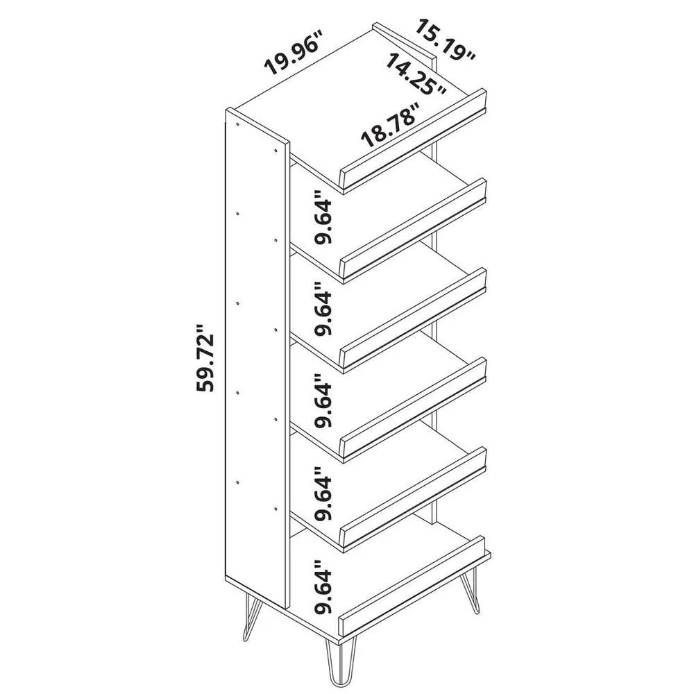 Shoe Storage Rack with 6 Shelves to Store and Display Shoes. Fits 12 Pairs of Shoes Free-Standing Shoe Rack Near the Dresser