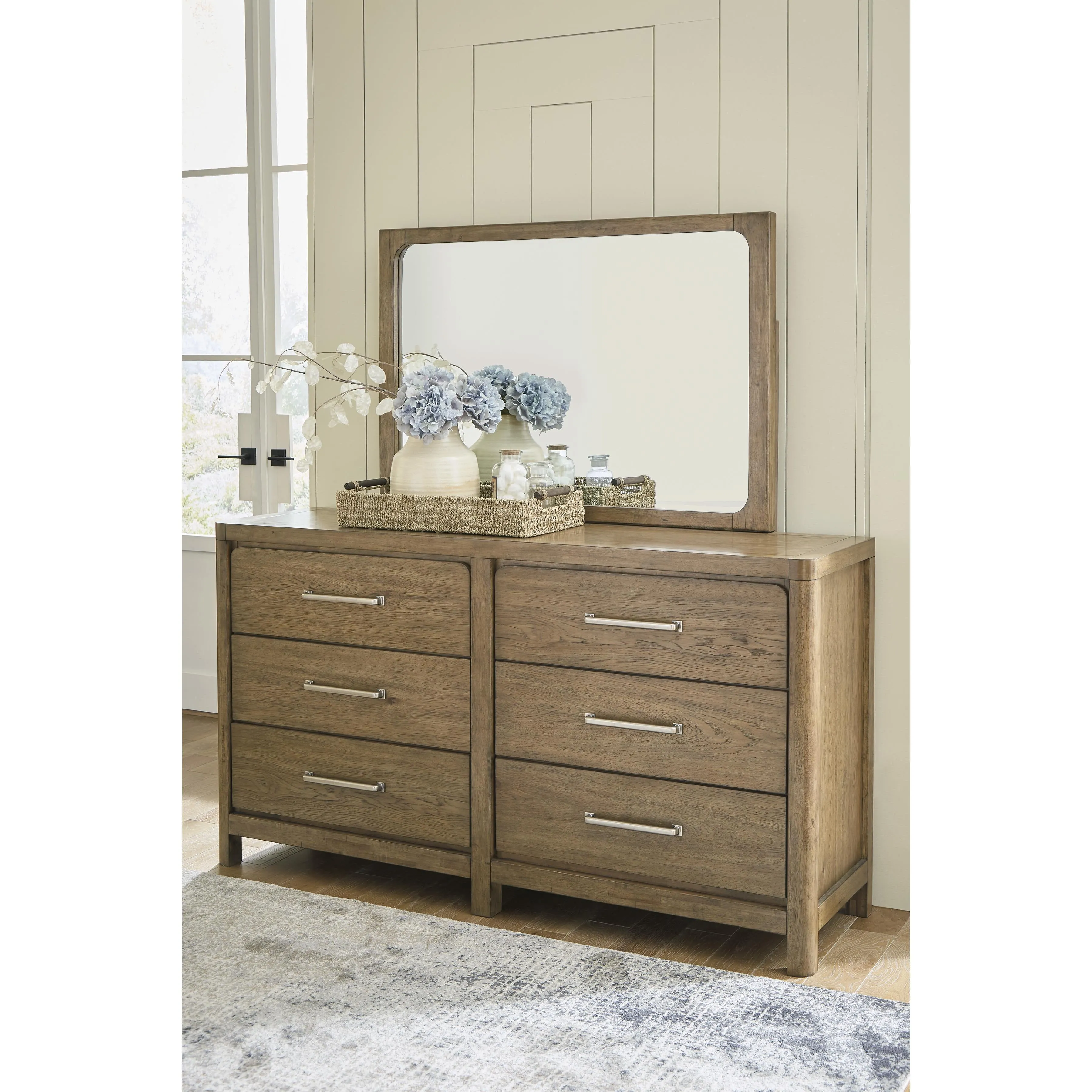 Signature Design by Ashley Cabalynn 6-Drawer Dresser with Mirror B974-31/B974-36