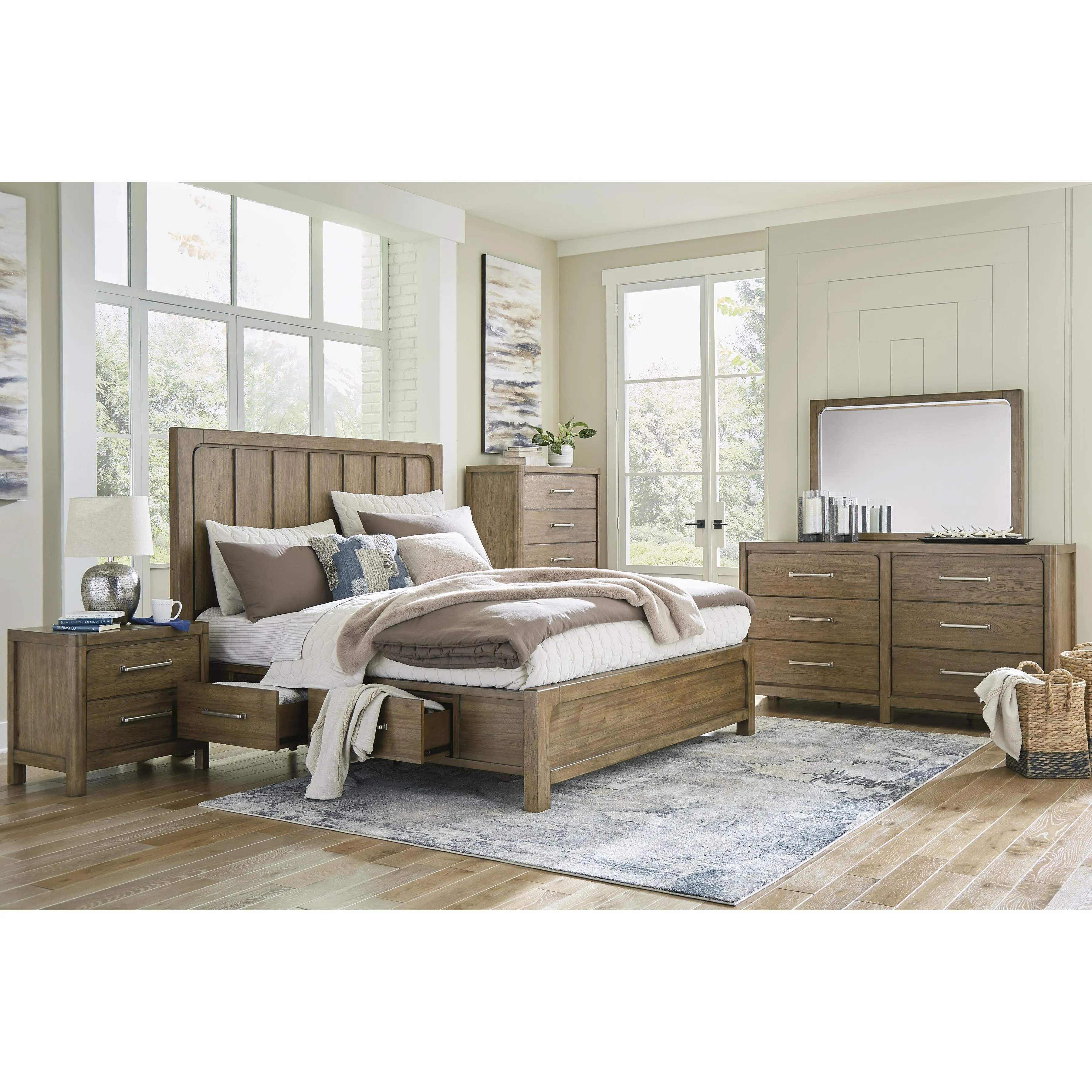 Signature Design by Ashley Cabalynn California King Panel Bed with Storage B974-58/B974-56/B974-94S/B974-50