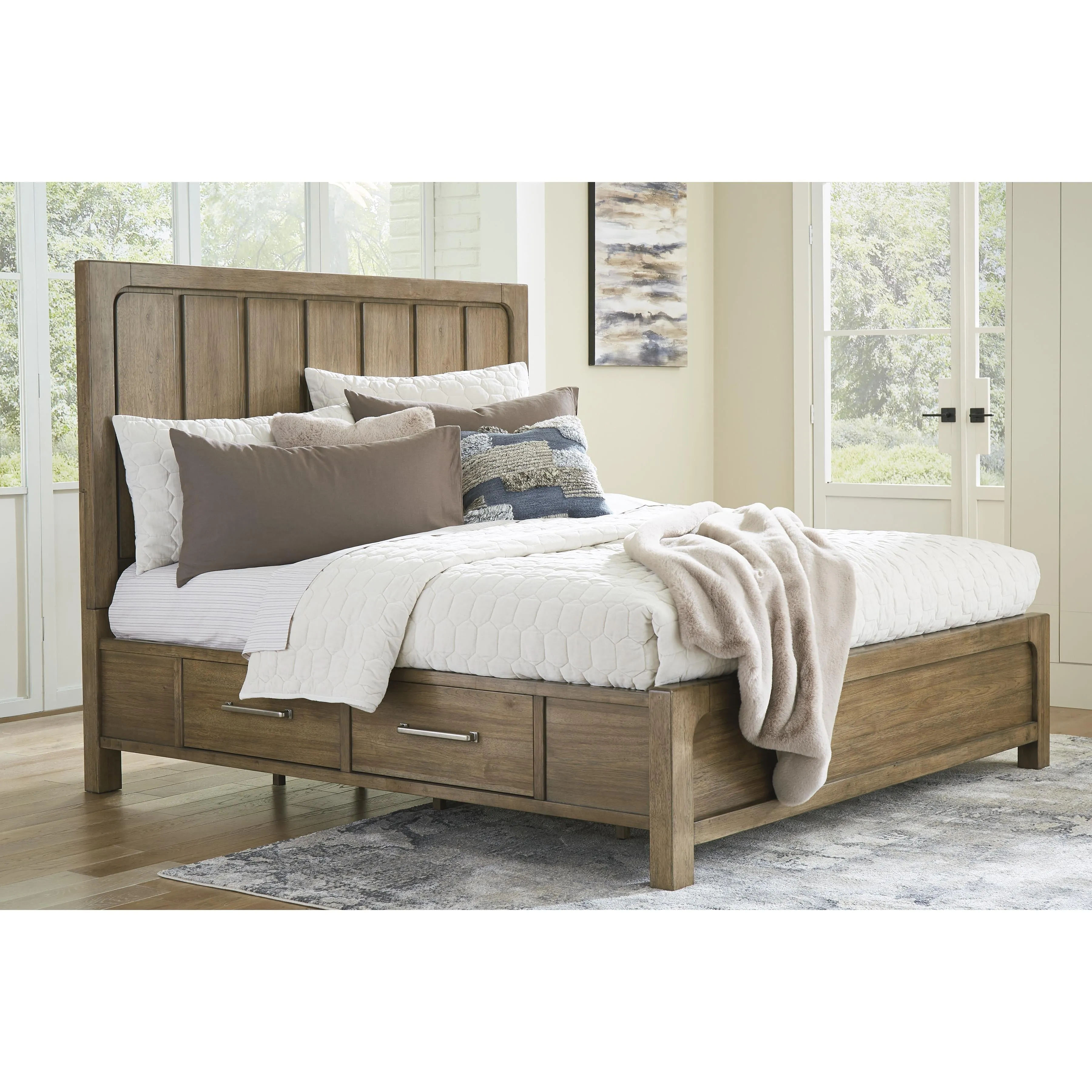 Signature Design by Ashley Cabalynn California King Panel Bed with Storage B974-58/B974-56/B974-94S/B974-50