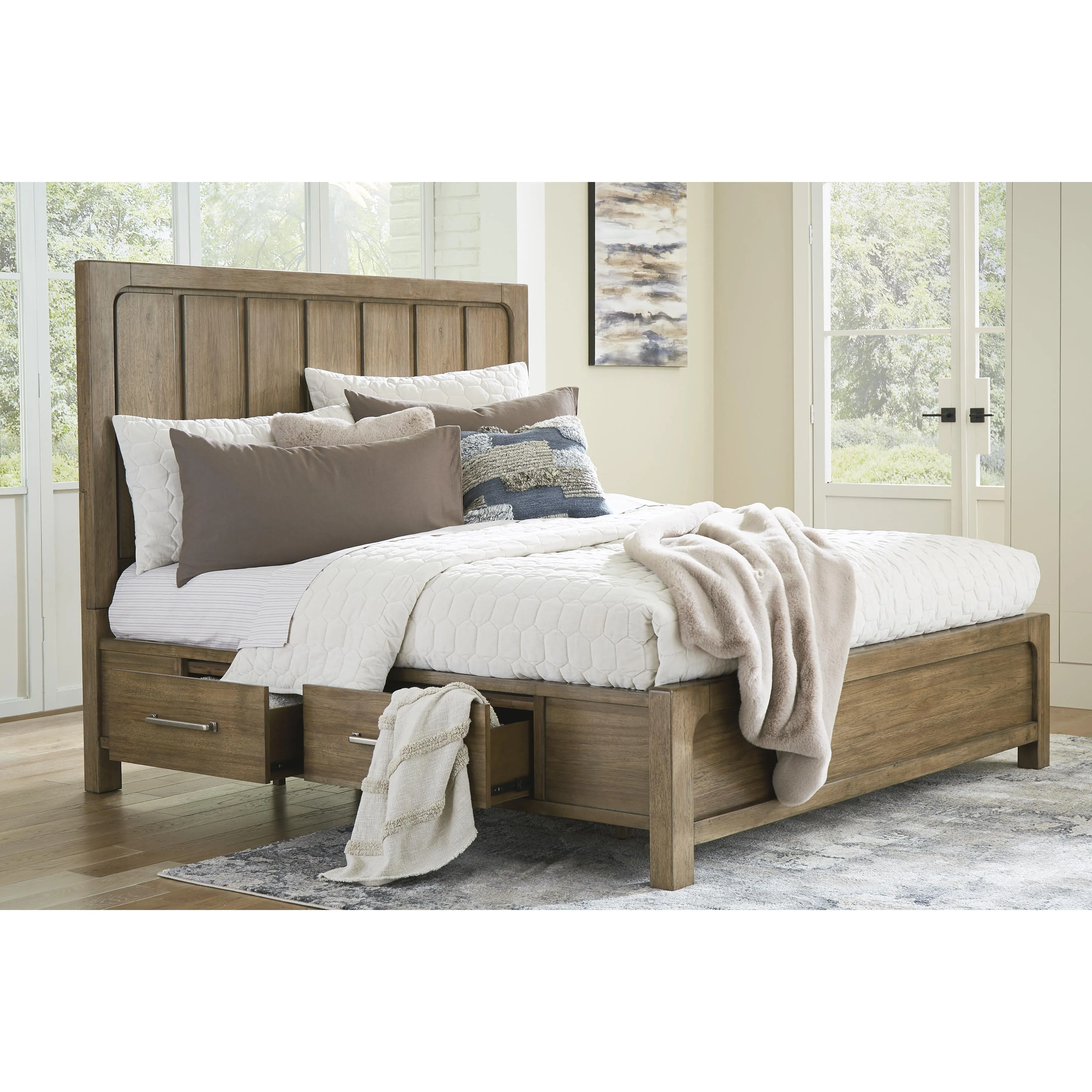 Signature Design by Ashley Cabalynn California King Panel Bed with Storage B974-58/B974-56/B974-94S/B974-50