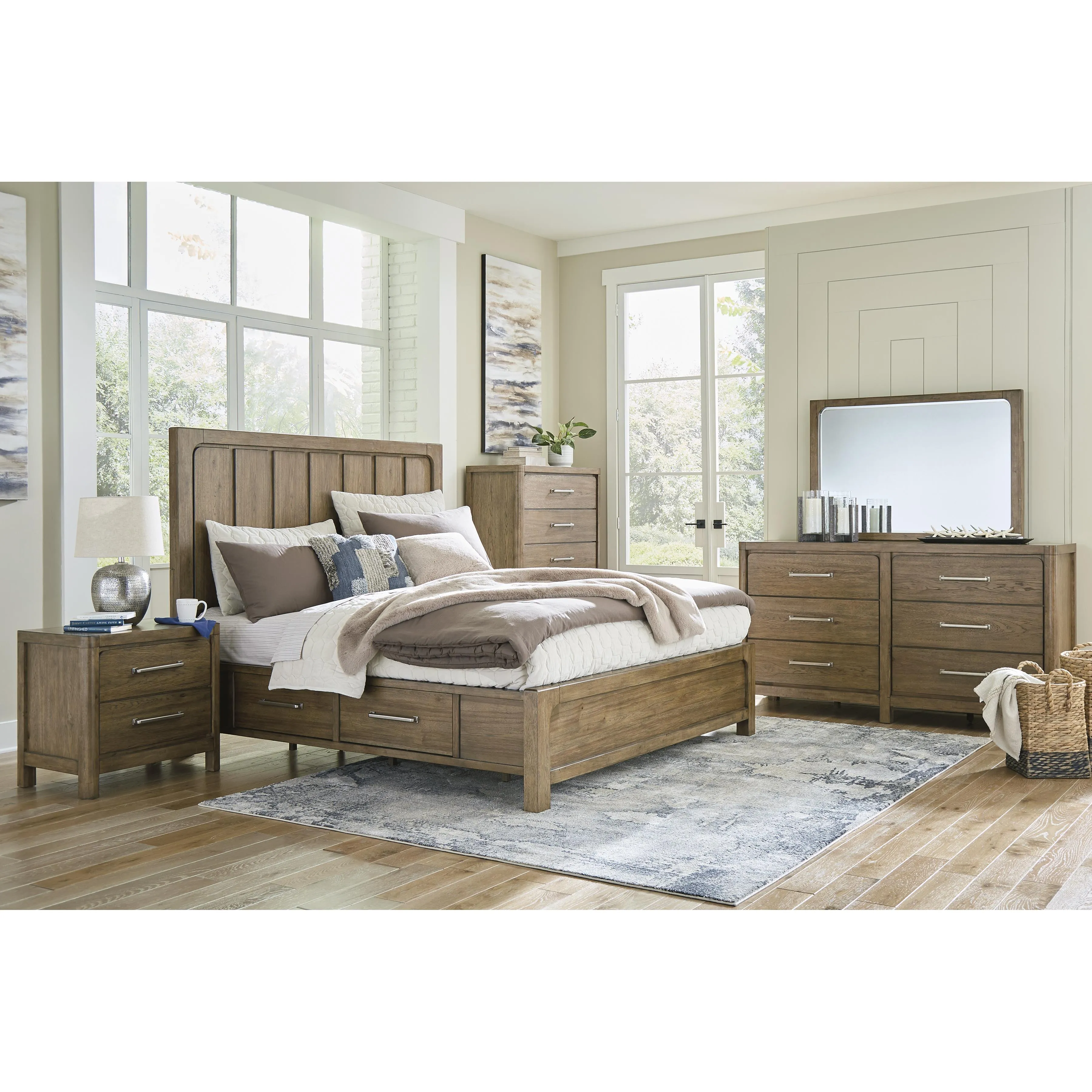 Signature Design by Ashley Cabalynn California King Panel Bed with Storage B974-58/B974-56/B974-94S/B974-50