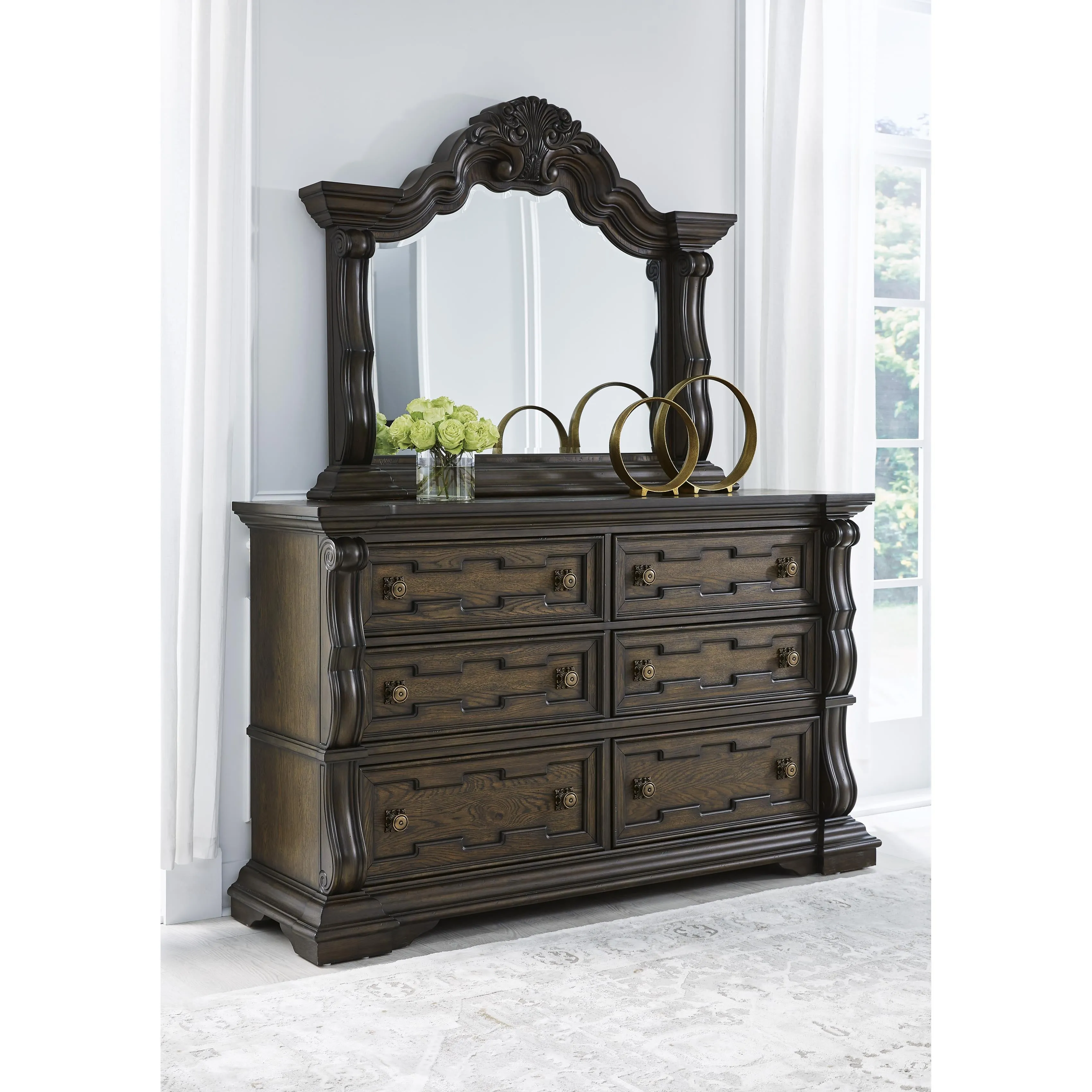 Signature Design by Ashley Maylee 6-Drawer Dresser with Mirror B947-31/B947-36