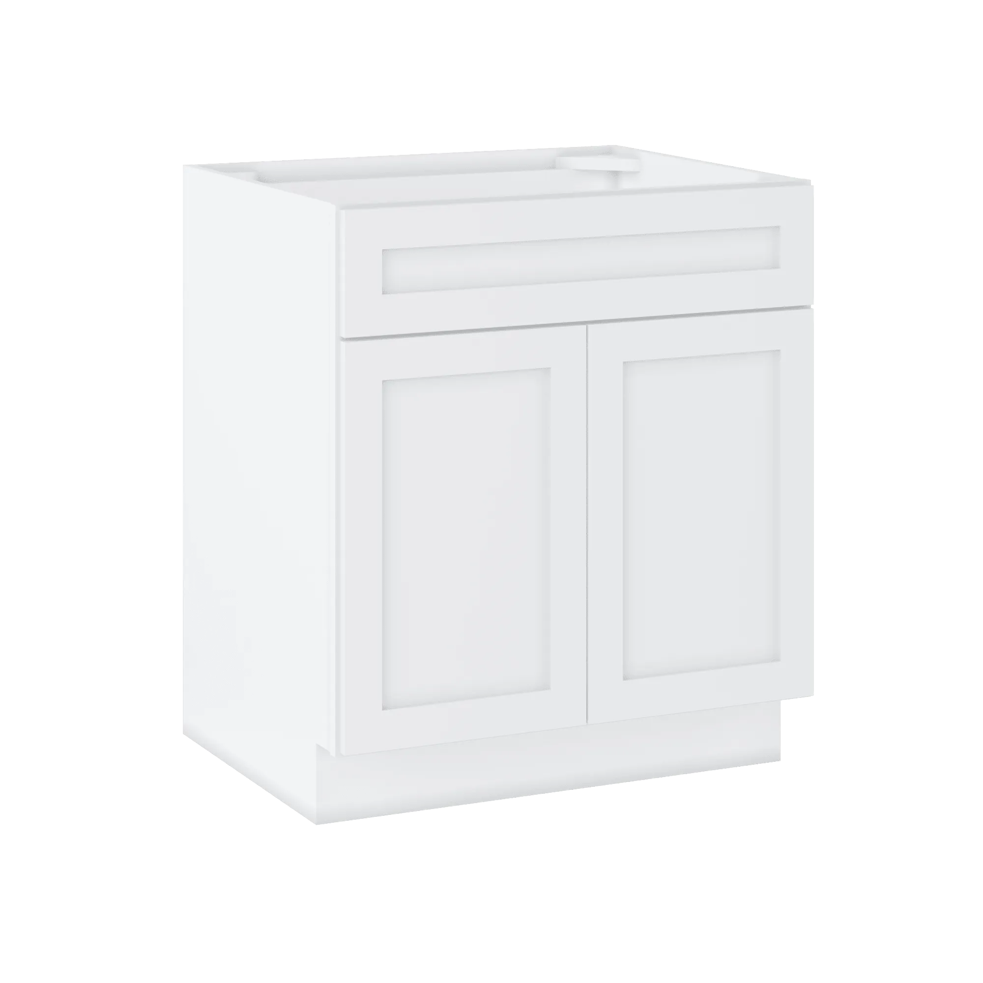 Sink Base Kitchen Cabinet SB30 Alpina White LessCare 30 in. width 34.5 in. height 24 in. depth