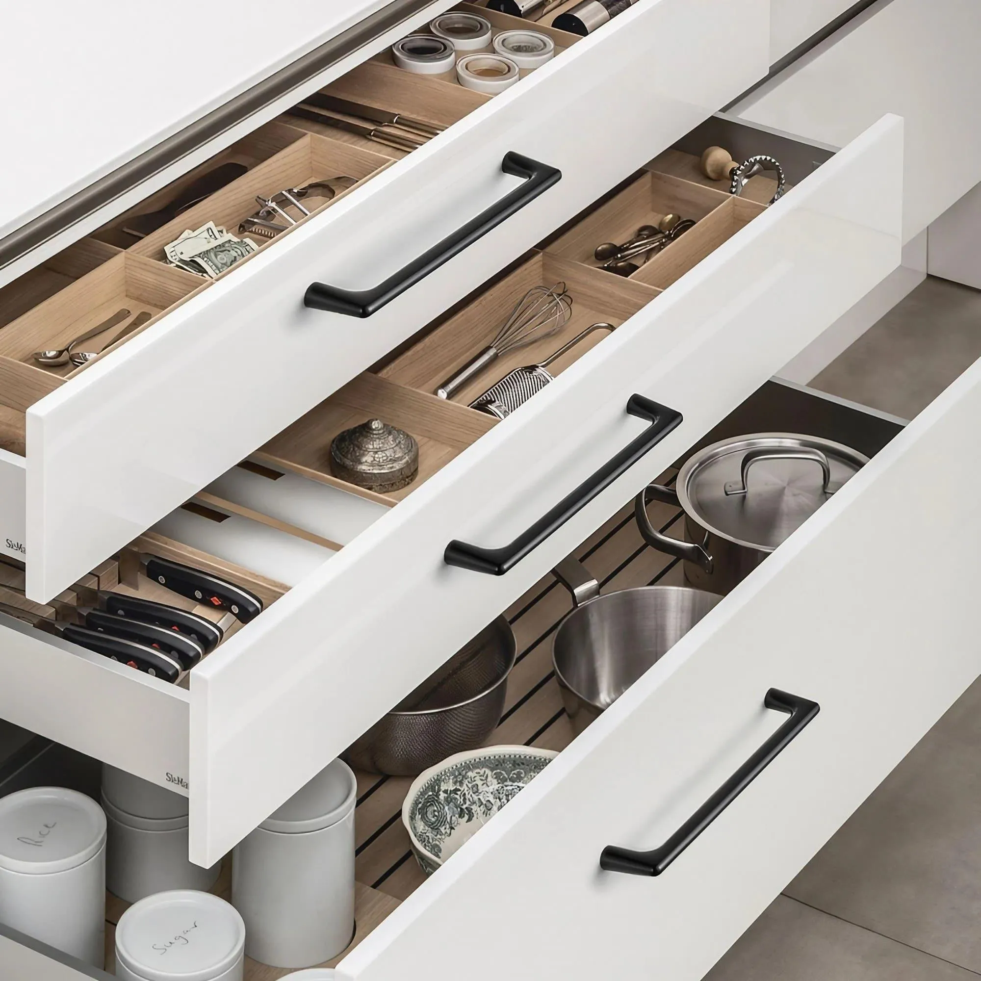 Sleek Drawer Pulls and Knobs Simple Cabinet Handles