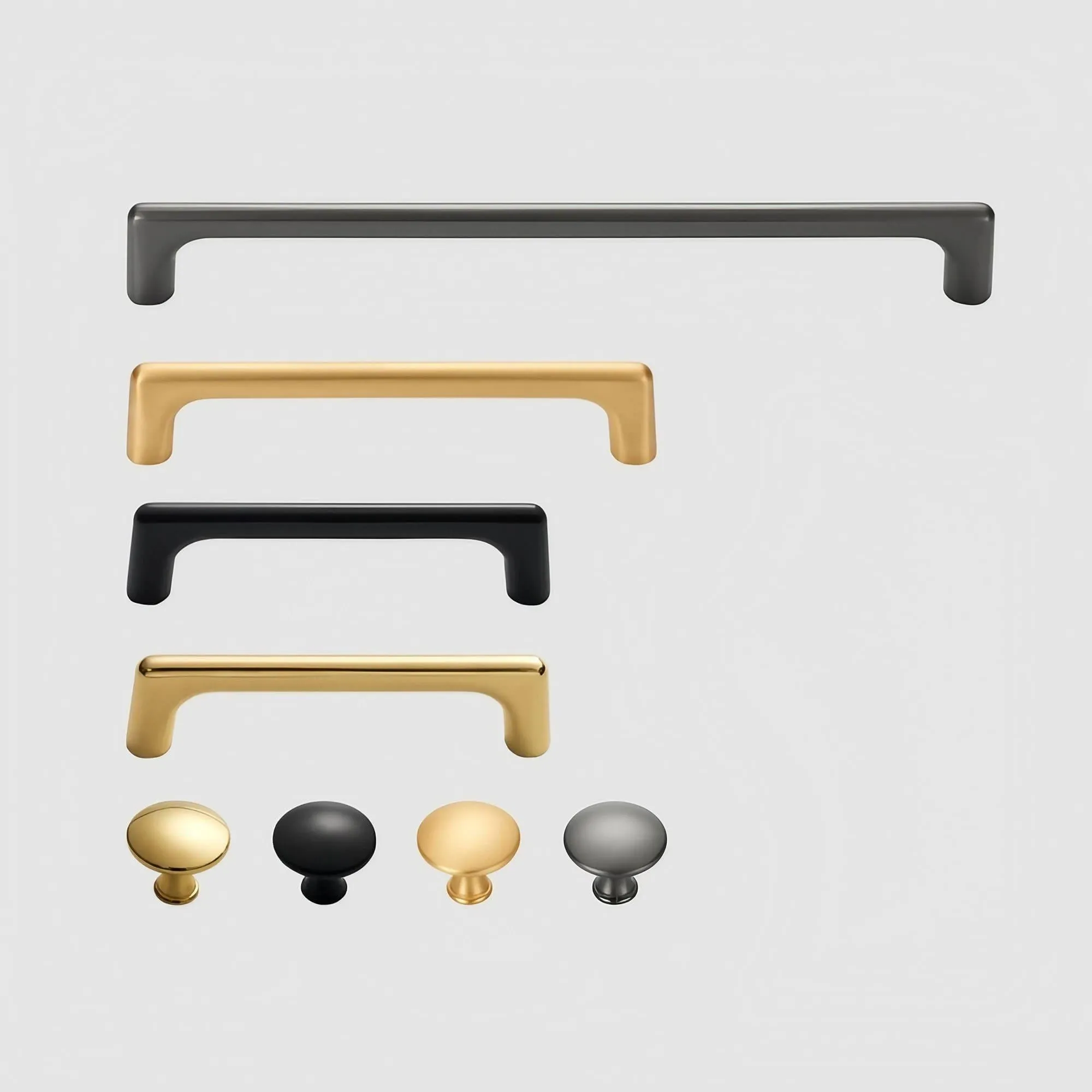 Sleek Drawer Pulls and Knobs Simple Cabinet Handles