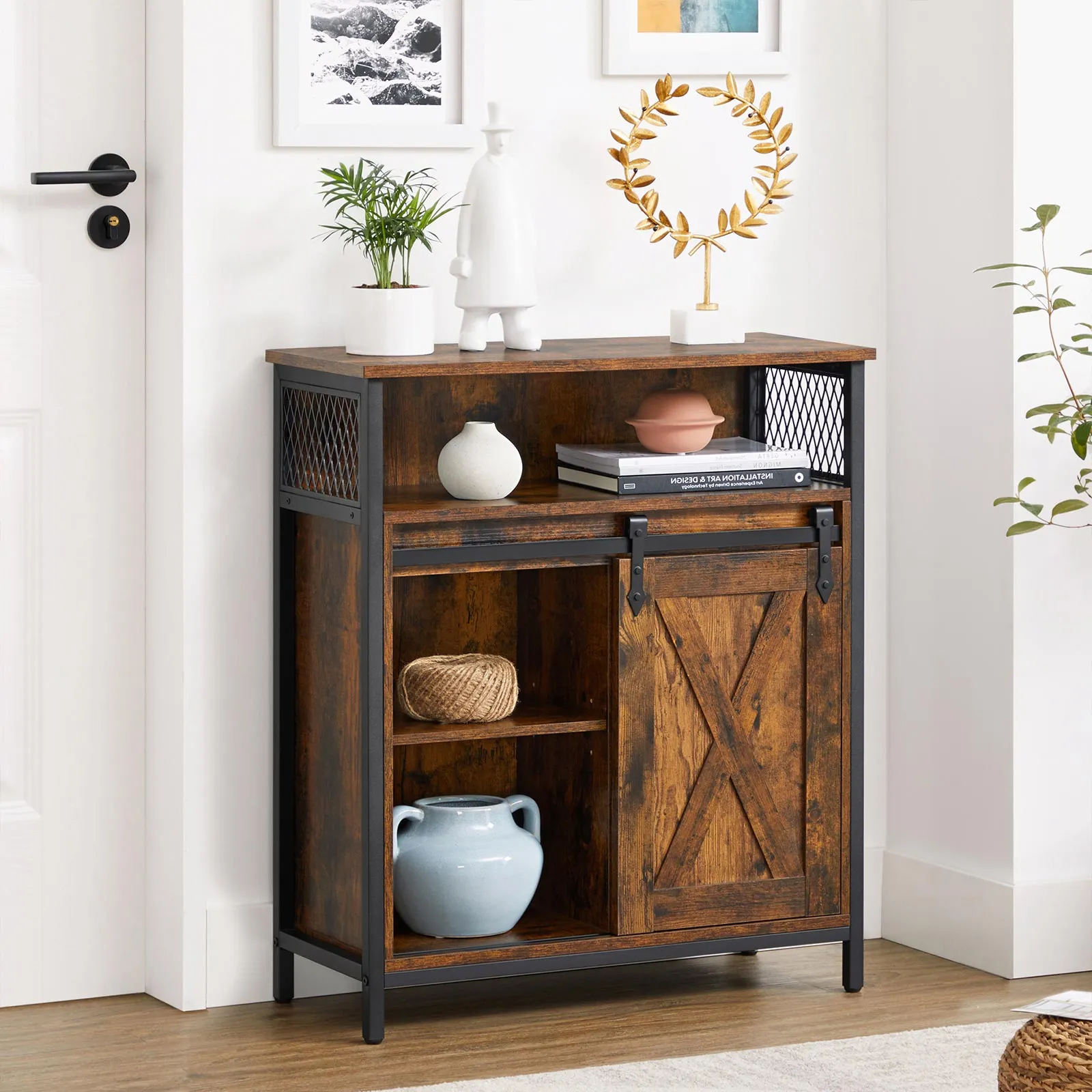 Sliding Barn Door Storage Cabinet