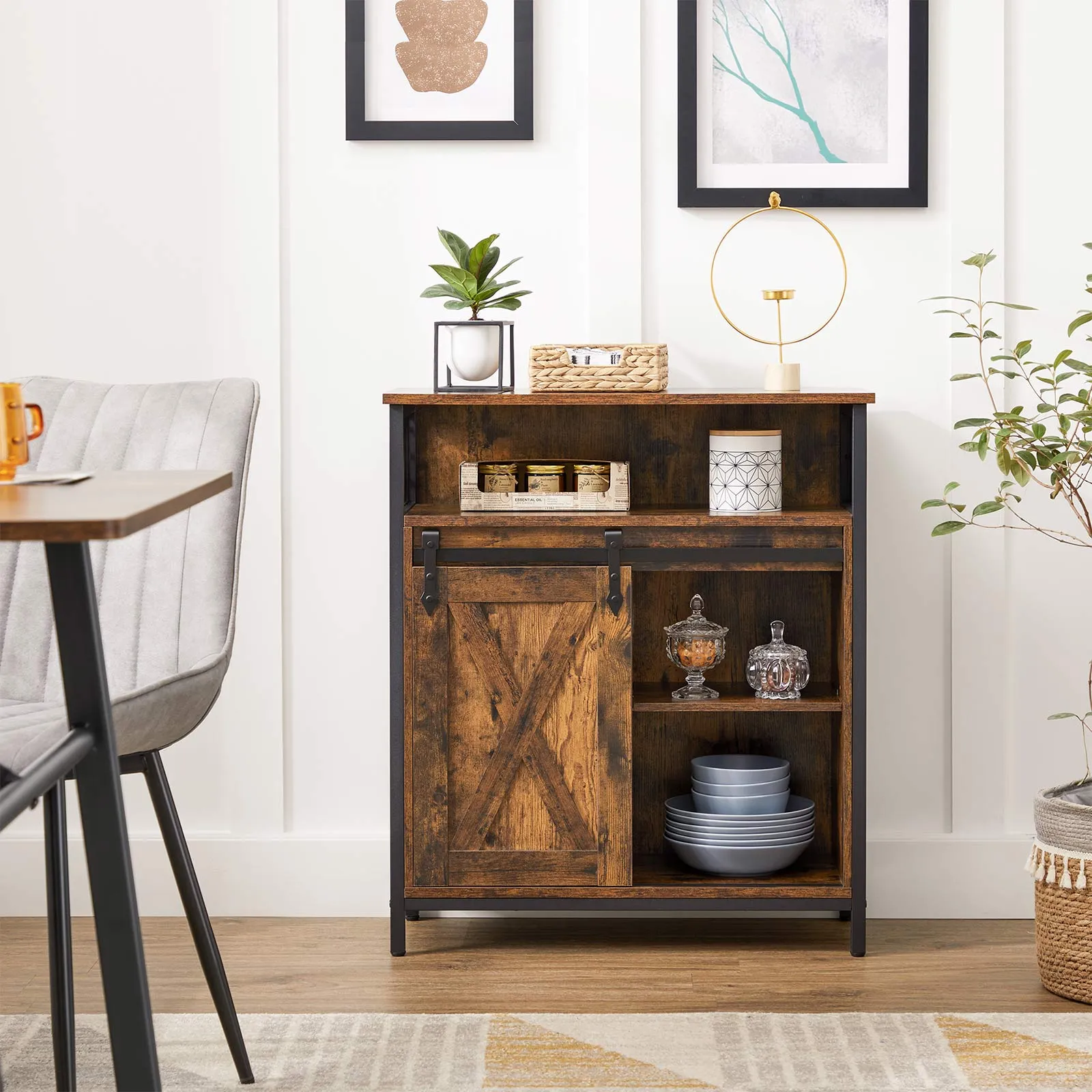 Sliding Barn Door Storage Cabinet