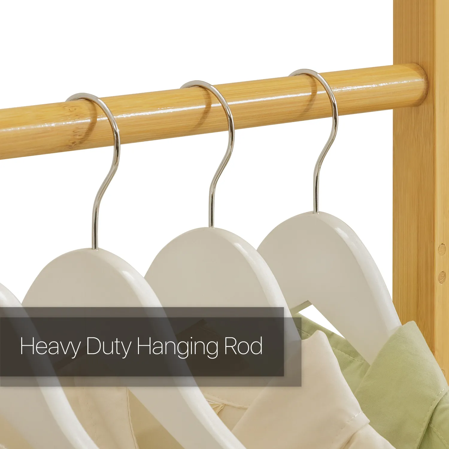 Sliding Garment Clothes Rack - Equal Top - Natural