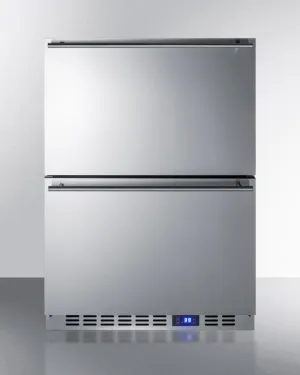 Summit FF642D 24" Wide Built-in 2-drawer All-refrigerator