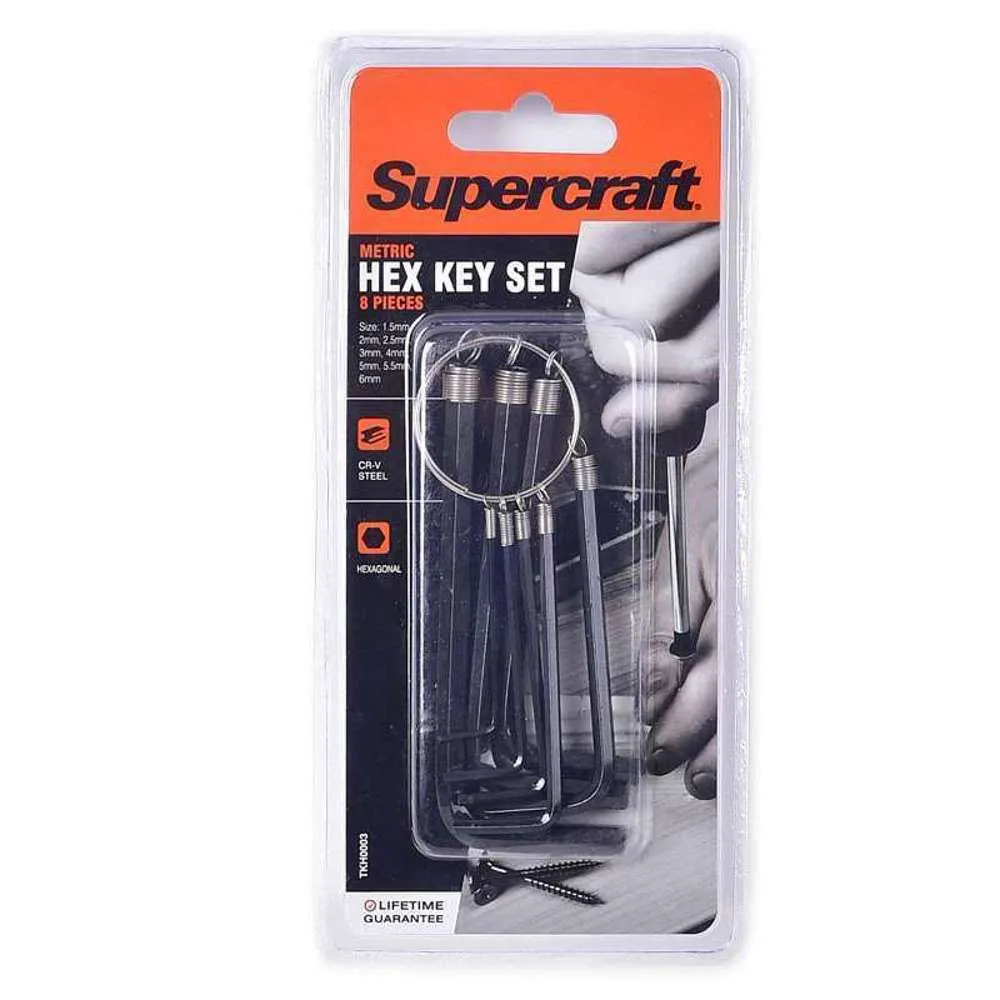 Supercraft Allen Key 8pc Set Metric