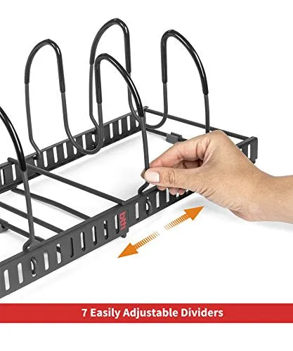 THIS EXPANDING ORGANIZER RACK THAT CAN FIT UP TO SEVEN PANS