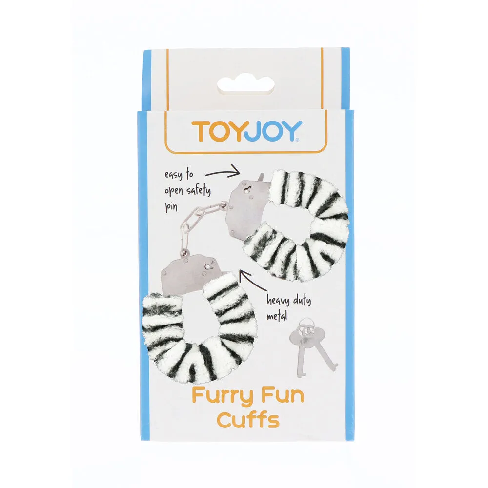 ToyJoy Furry Fun Wrist Cuffs Zebra