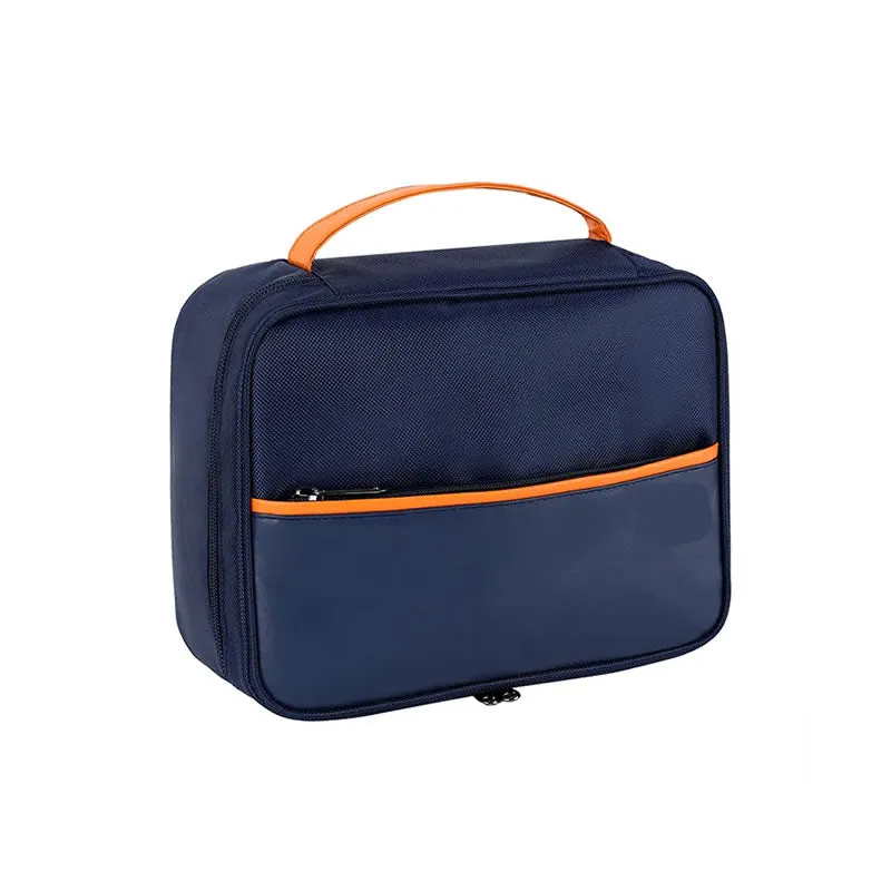 Two-Layer Travel Cable Organizer Bag Navy Re-6