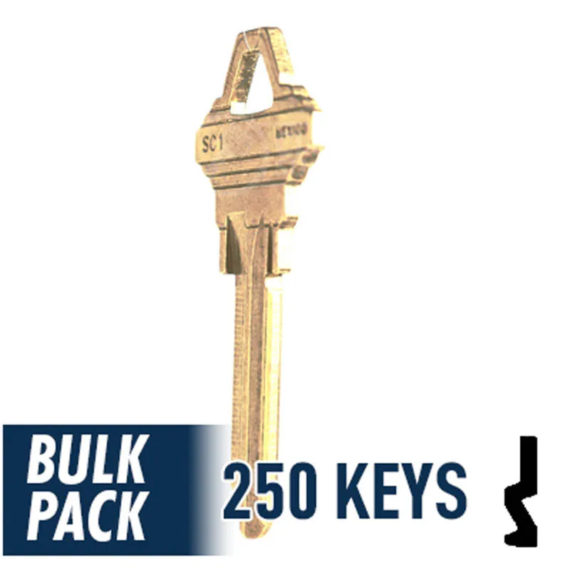 Uncut Key Blank | Schlage | SC1 - 250 Pack