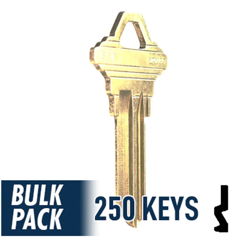 Uncut Key Blank | Schlage | SC1 - 250 Pack