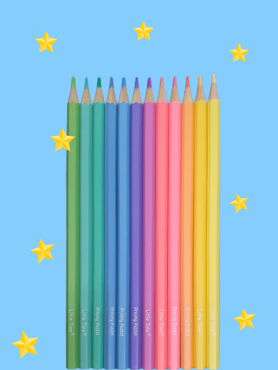 Unicorn Pastel Colour Pencils - Set of 12