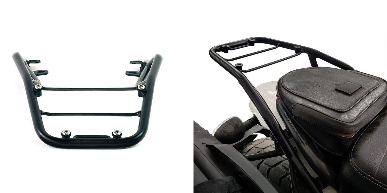 UNIT Garage ATLAS Rear Rack   Passenger Grip - Ducati Scrambler 400/800/Desert Sled (thru 22)