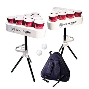 Versapong Portable Beer Pong Table/Tailgate Game with Backpack Carry Case and Balls