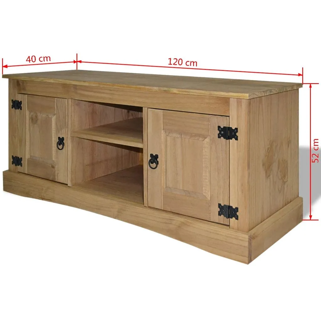 vidaXL TV Cabinet Mexican Pine Corona Range 120x40x52 cm