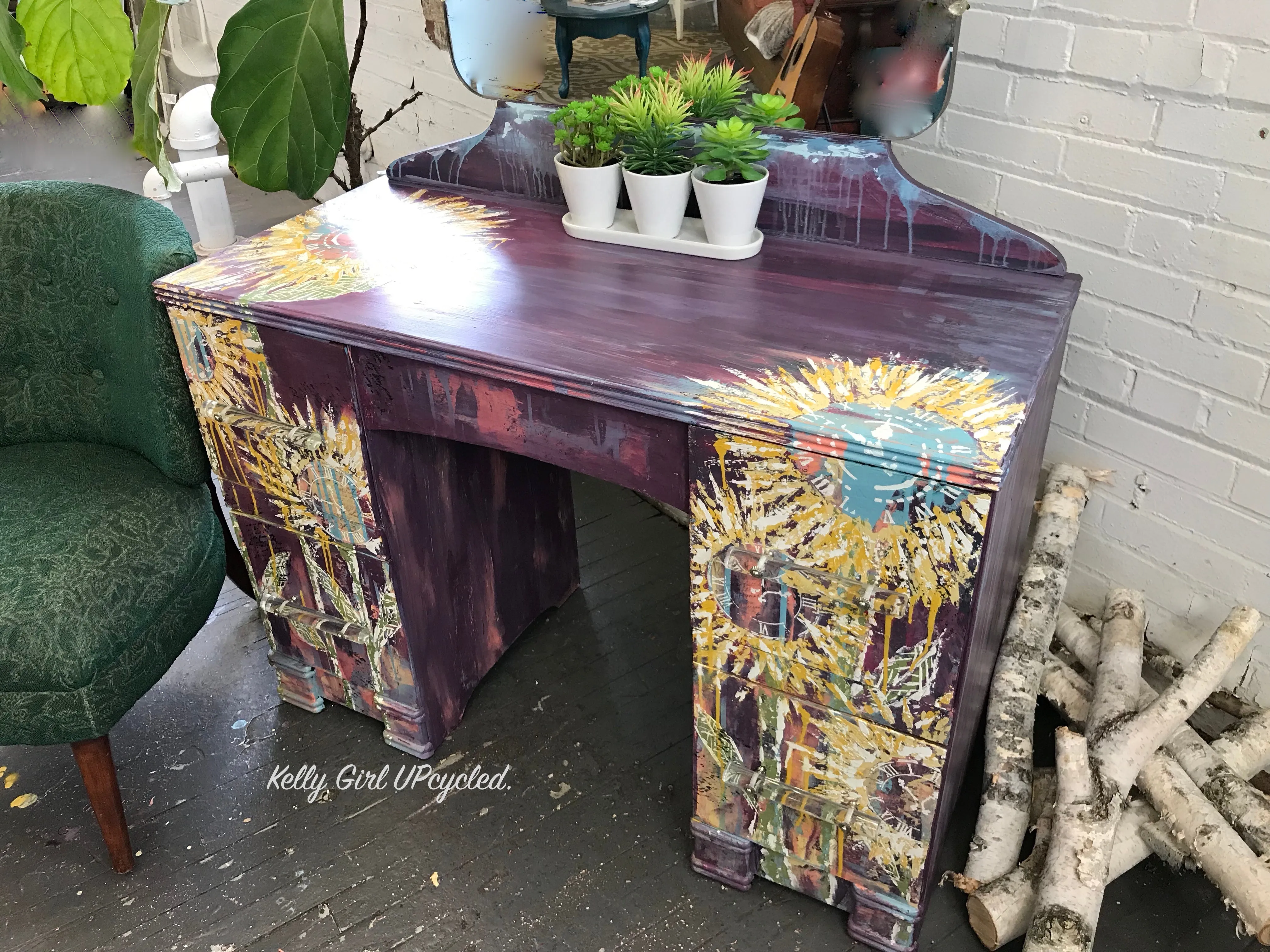 Vintage Vanity In Sunflowers ON SALE NOW!