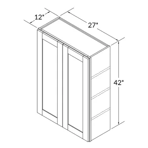 Wall Kitchen Cabinet W2742 Danbury Blue LessCare 27 in. width 42 in. height 12 in. depth