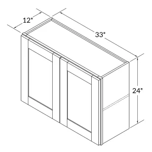 Wall Kitchen Cabinet W3324 Milan Slate 33 in. width 24 in. height 12 in. depth